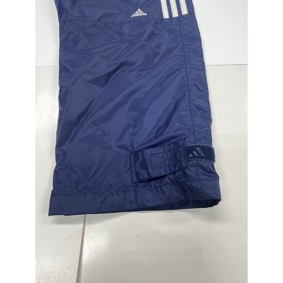 Vintage Y2K Adidas 3 Stripe Track Pants Mens XL Blue Nylon Tapered Pockets - Picture 5 of 10